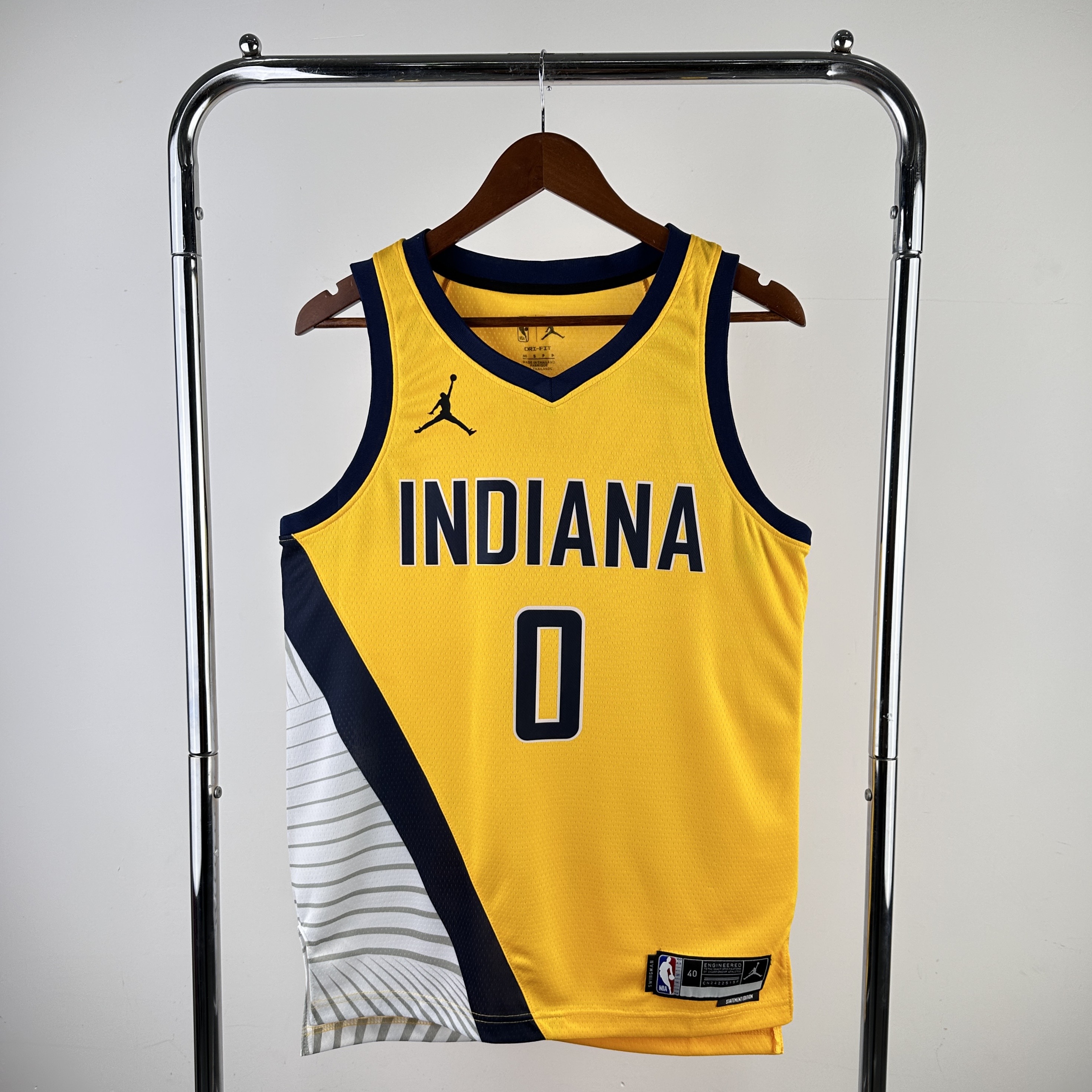 Men Indiana Pacers #0 Haliburton Yellow Season 2024 NBA Jersey->houston rockets->NBA Jersey